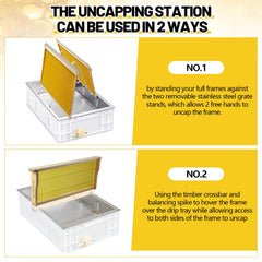 Zonon honey strainer detail funneling clear honey and preventing debris
