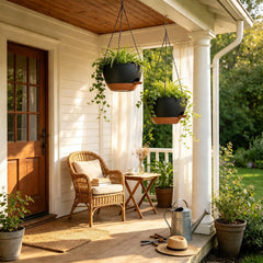 zople planter with trailing pothos on porch giving effortless vertical greenery