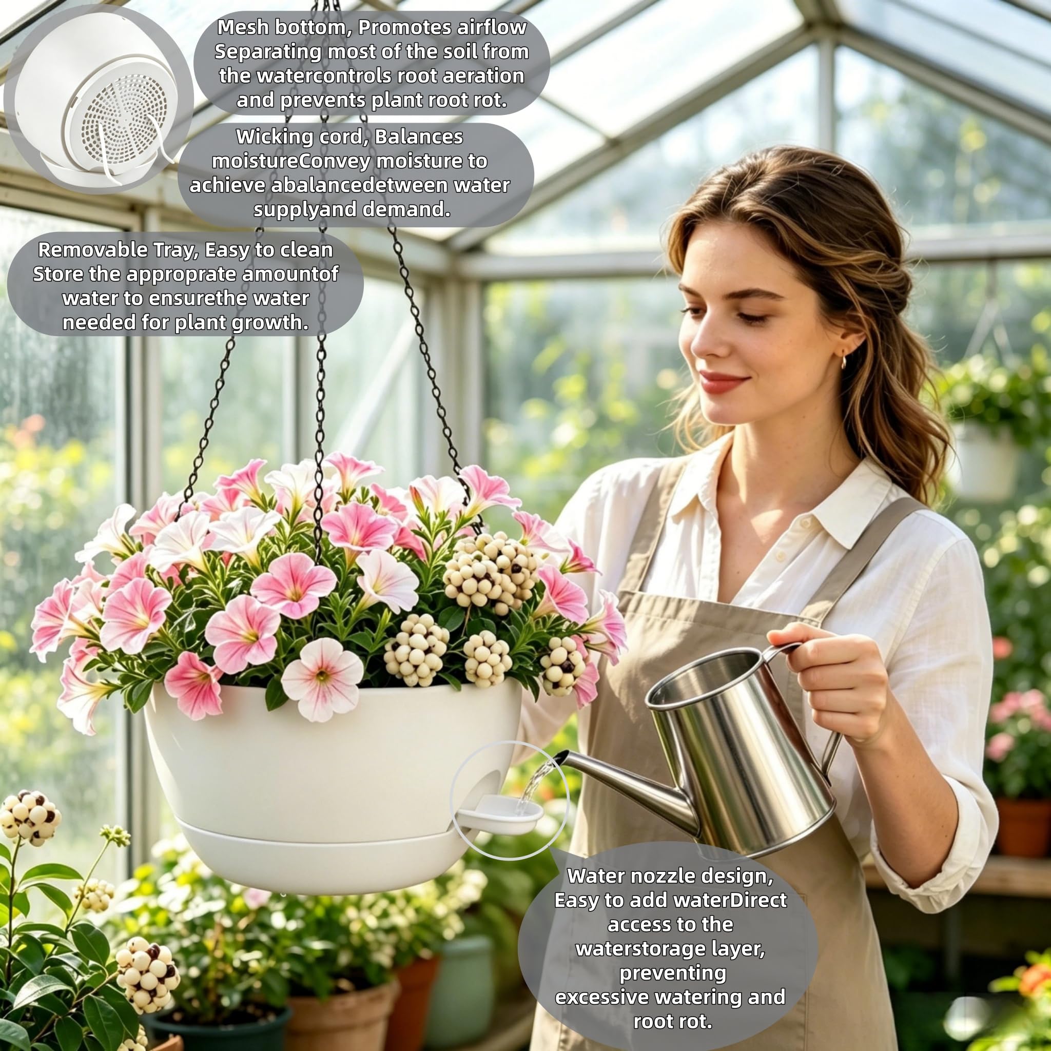 zople planter next to common object showing 12-inch scale