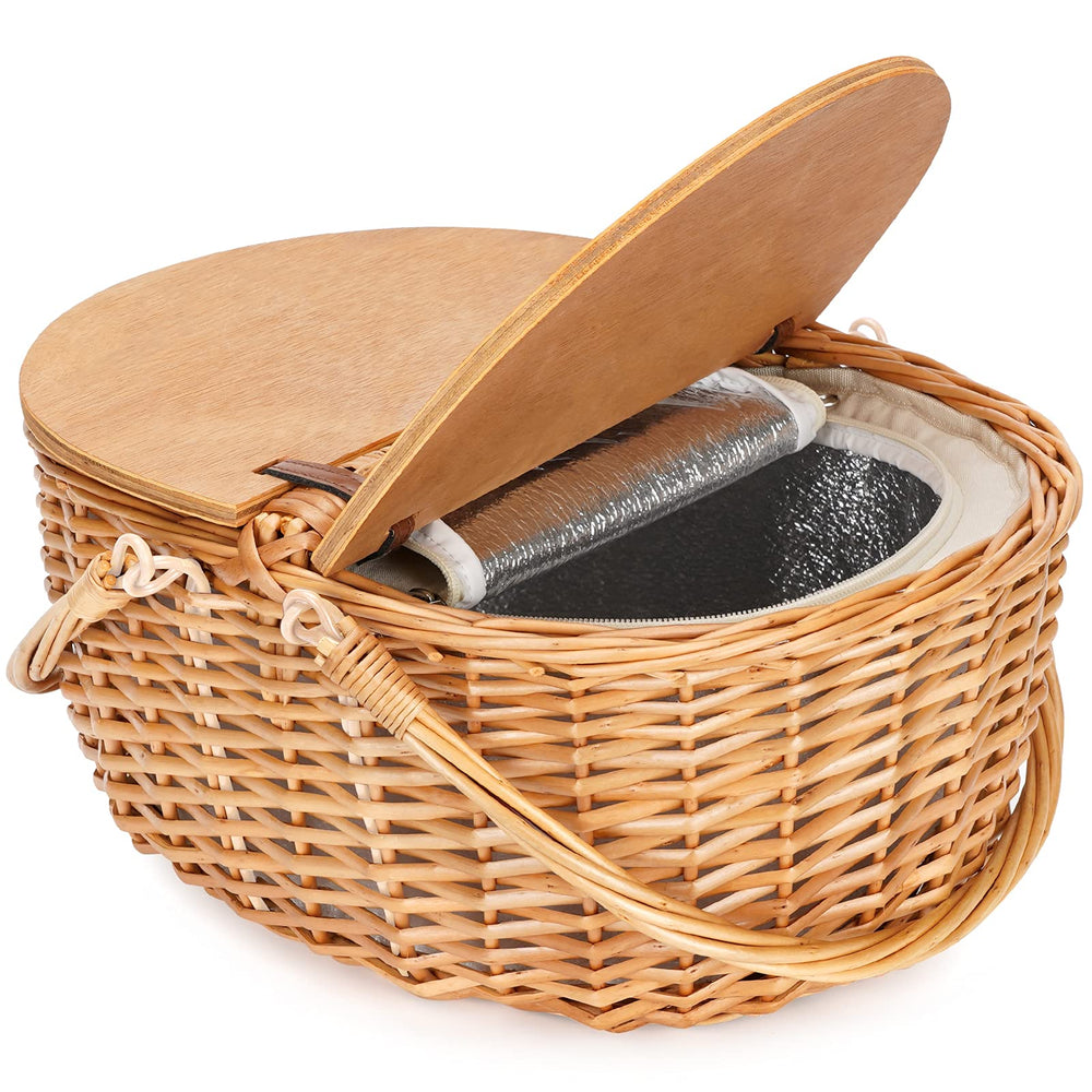 ZORMY front view showcasing basket and split lid for stylish transport