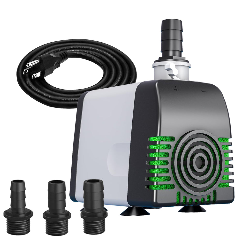 Zoronk front view pump showing compact durable housing and stable base benefit: discreet placement