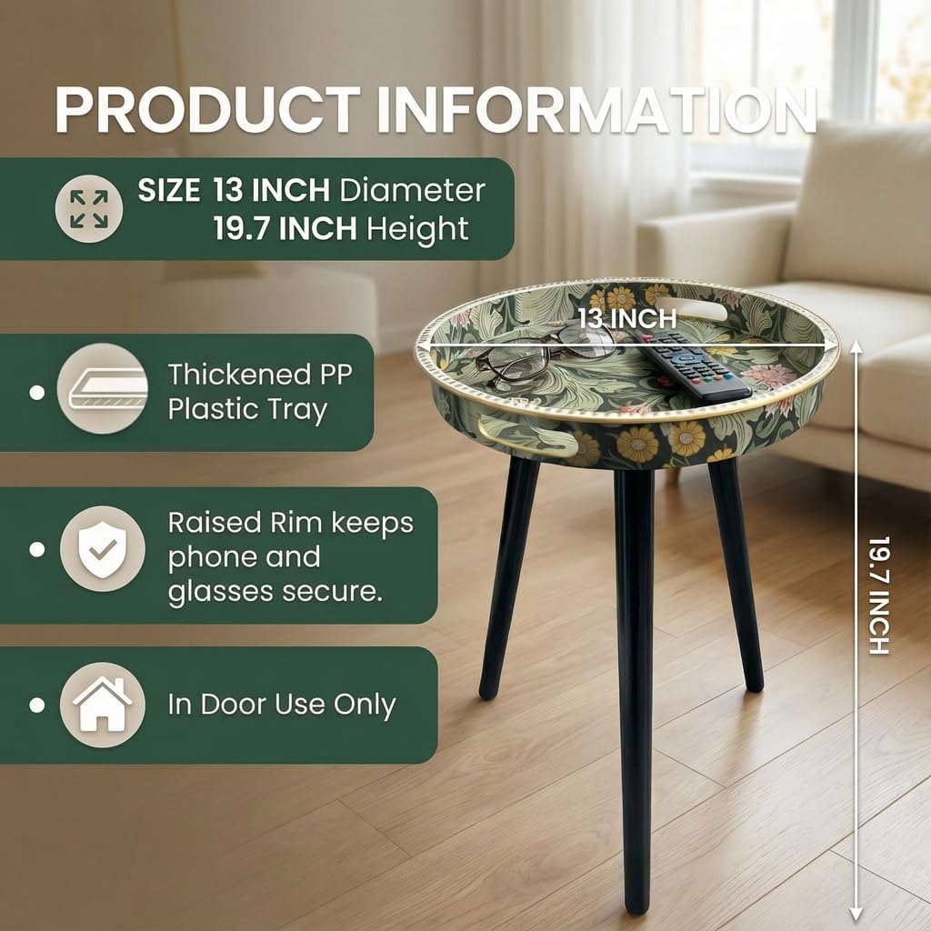 Zosenley used as bedside nightstand with phone and glasses, saves space
