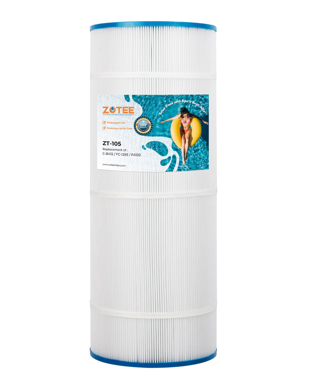 ZOTEE C1200 front view showing full cartridge and fitted gasket for easy replacement