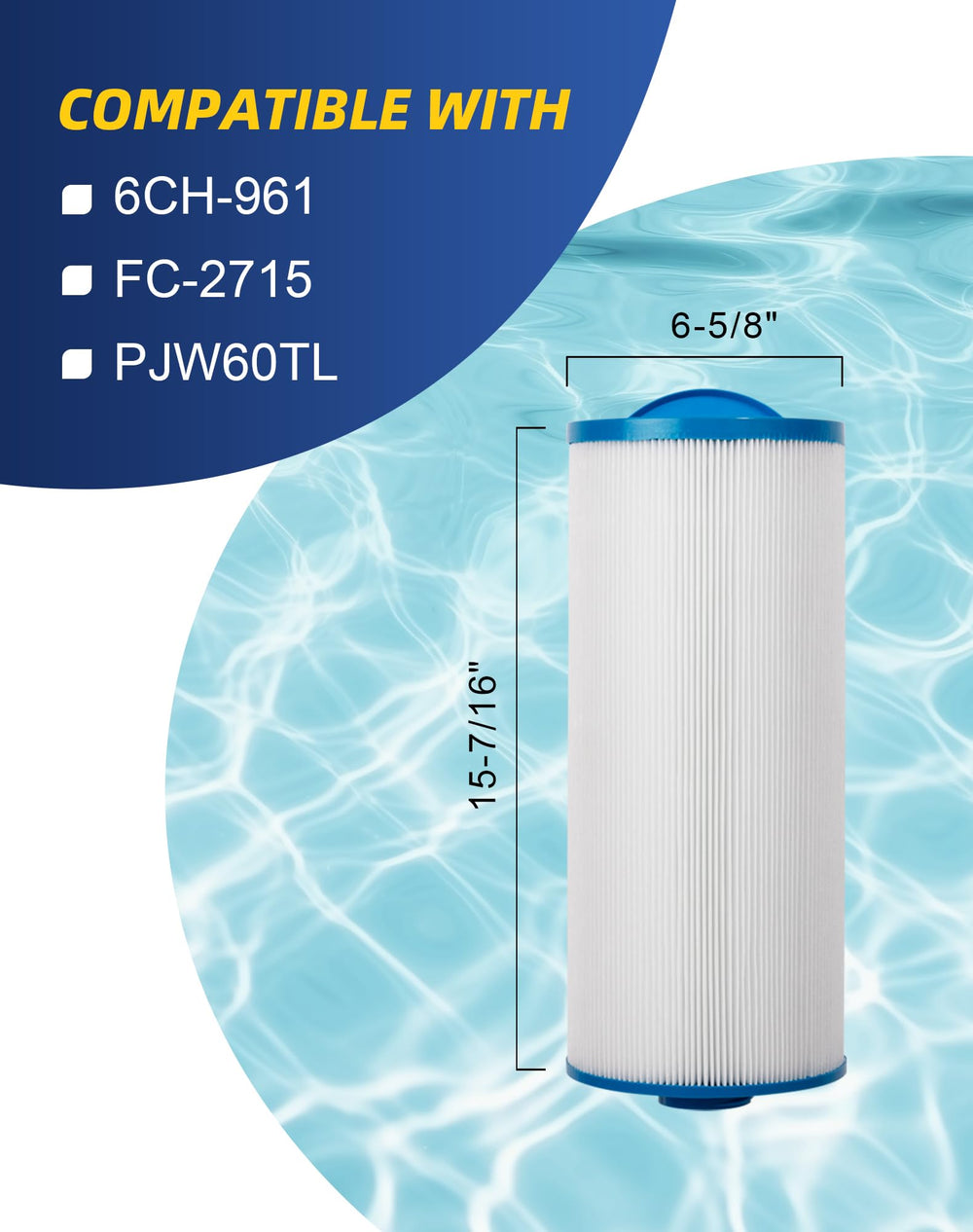ZOTEE pleat close-up highlighting durable media and 60 sq.ft. filtration area benefit