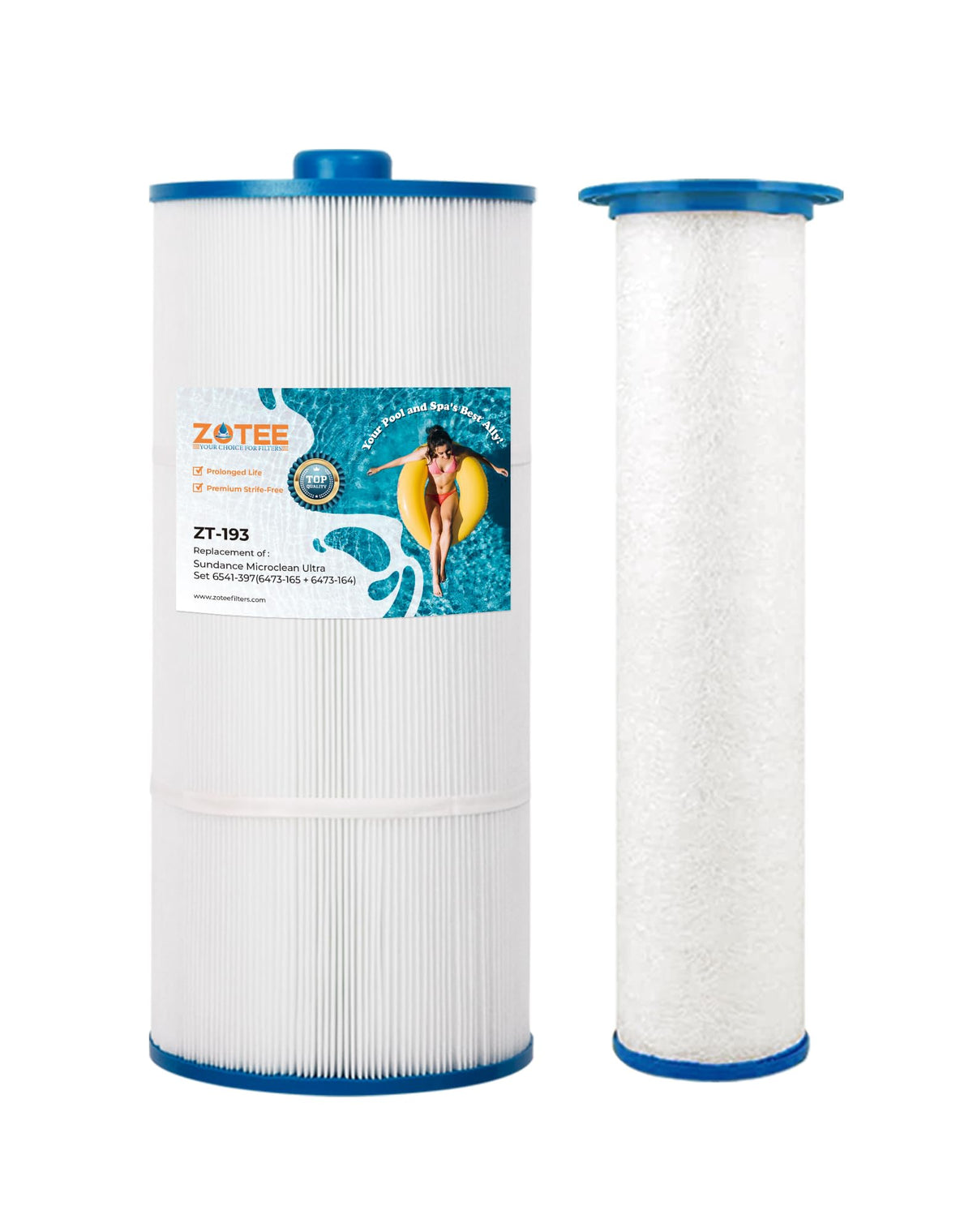 ZOTEE filter set front packaging showing both cartridges and fitment benefits