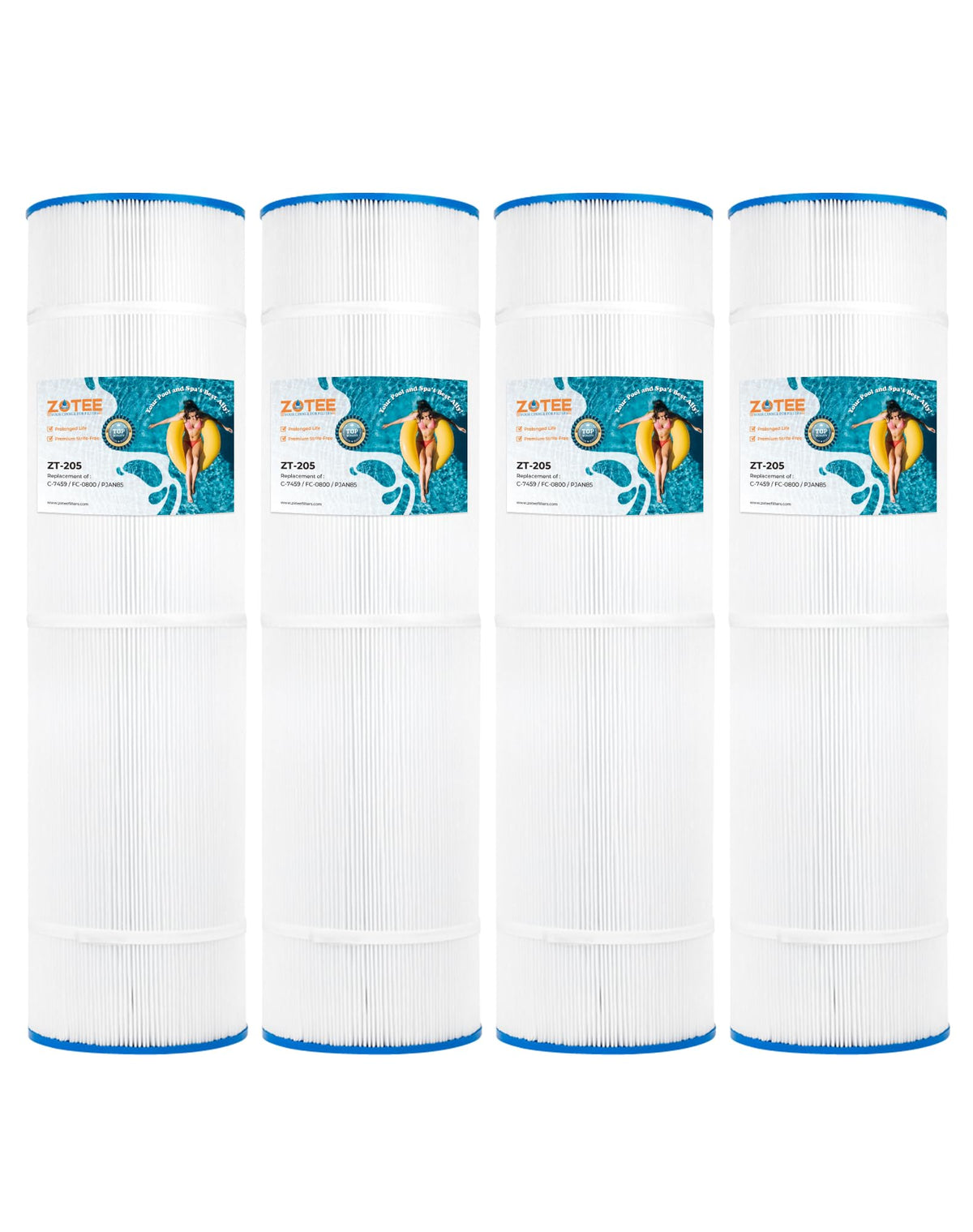 ZOTEE front view of 4-pack cartridges showing packaging and compatibility benefits