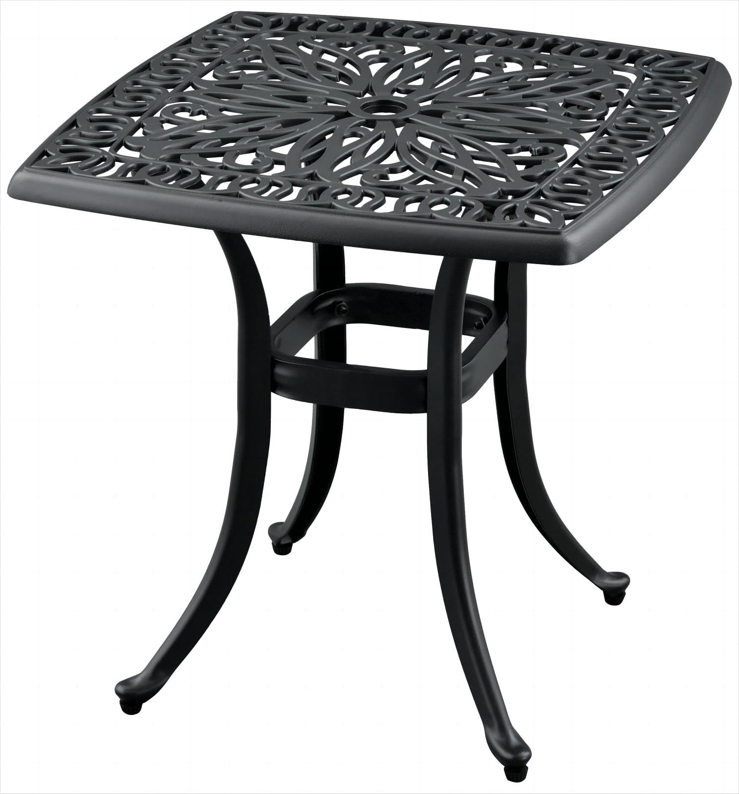 ZOTORUN front view of square side table showing compact design and stability