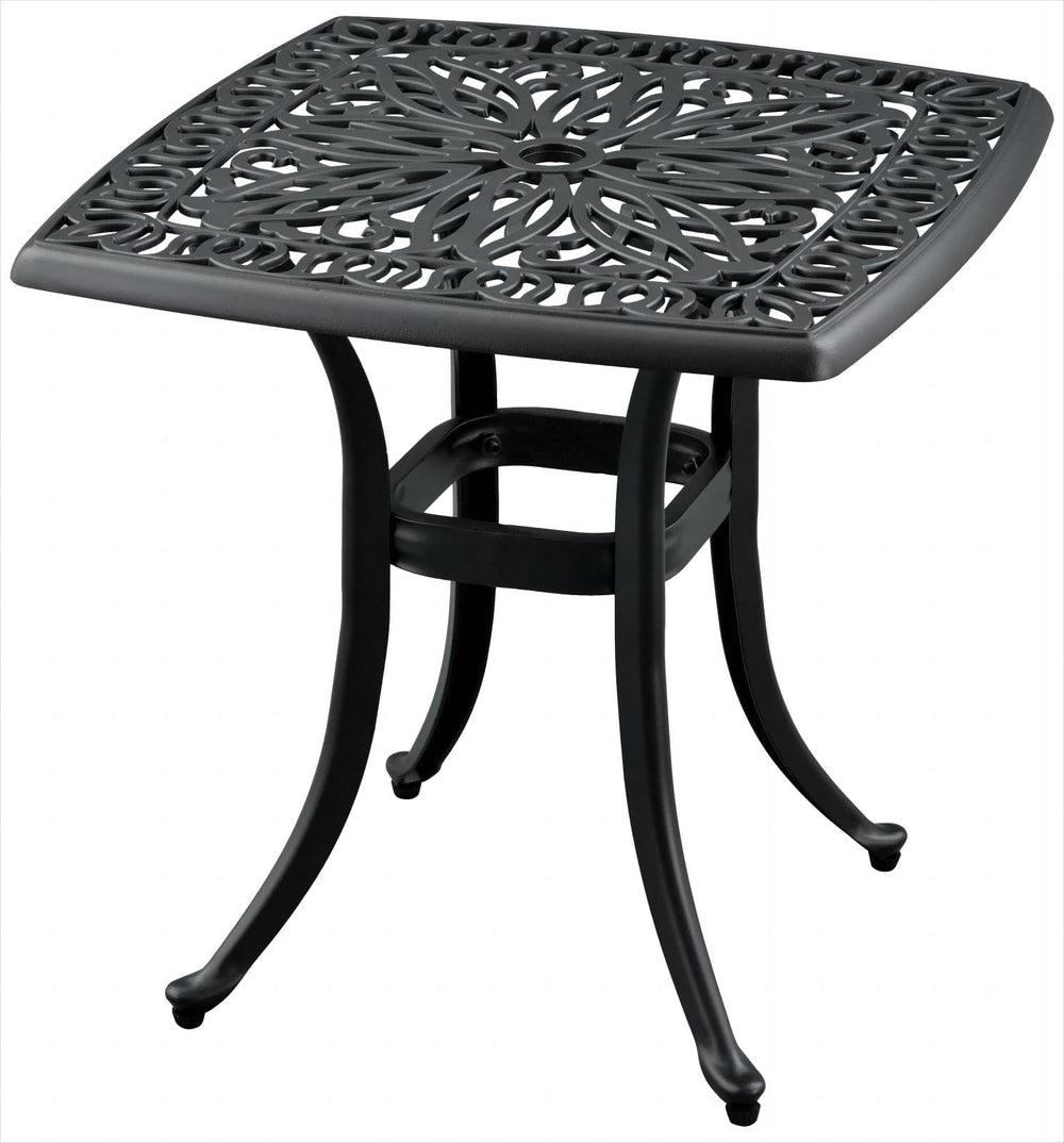 ZOTORUN front view of square side table showing compact design and stability