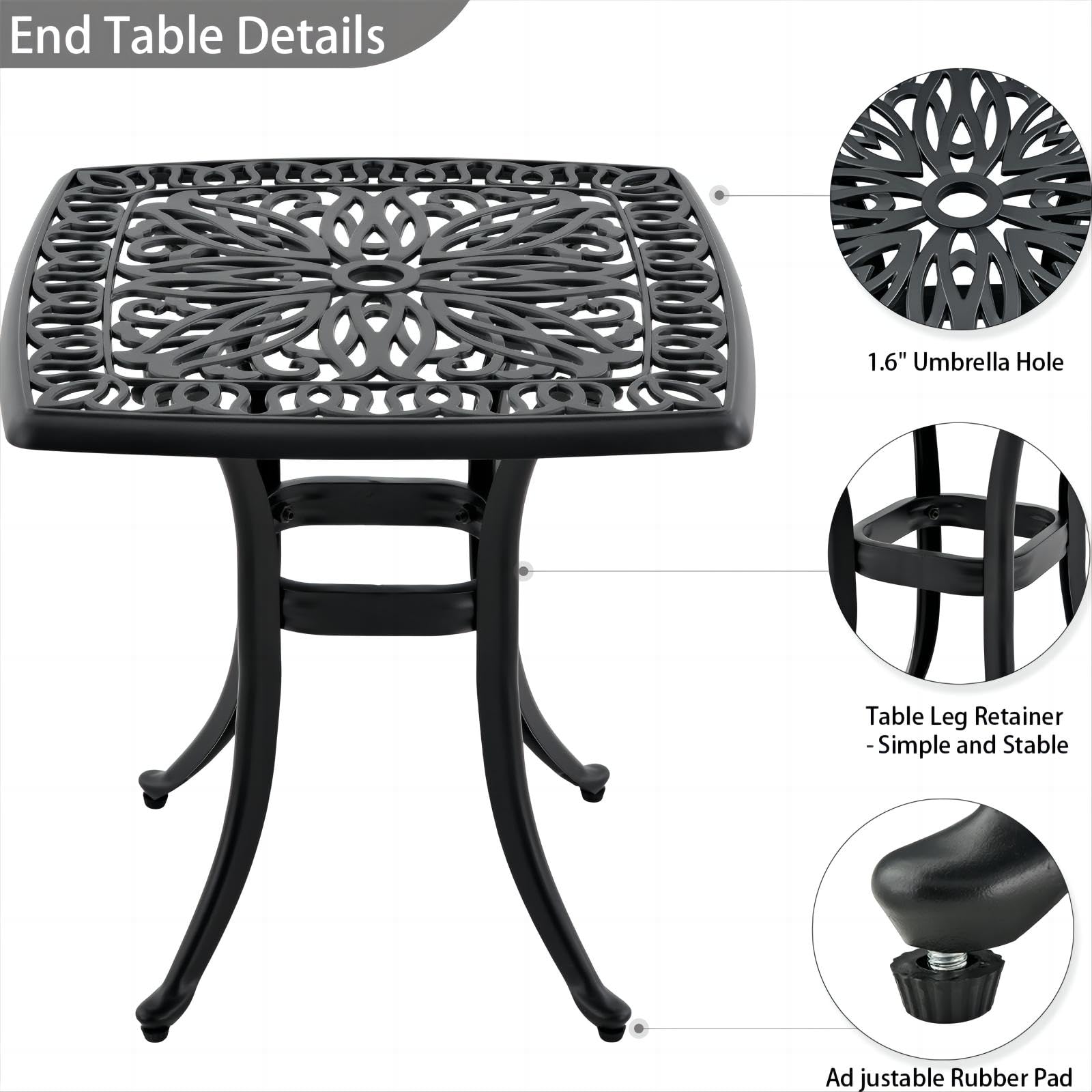 ZOTORUN table beside Adirondack chair showing convenient placement