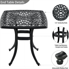 ZOTORUN table beside Adirondack chair showing convenient placement