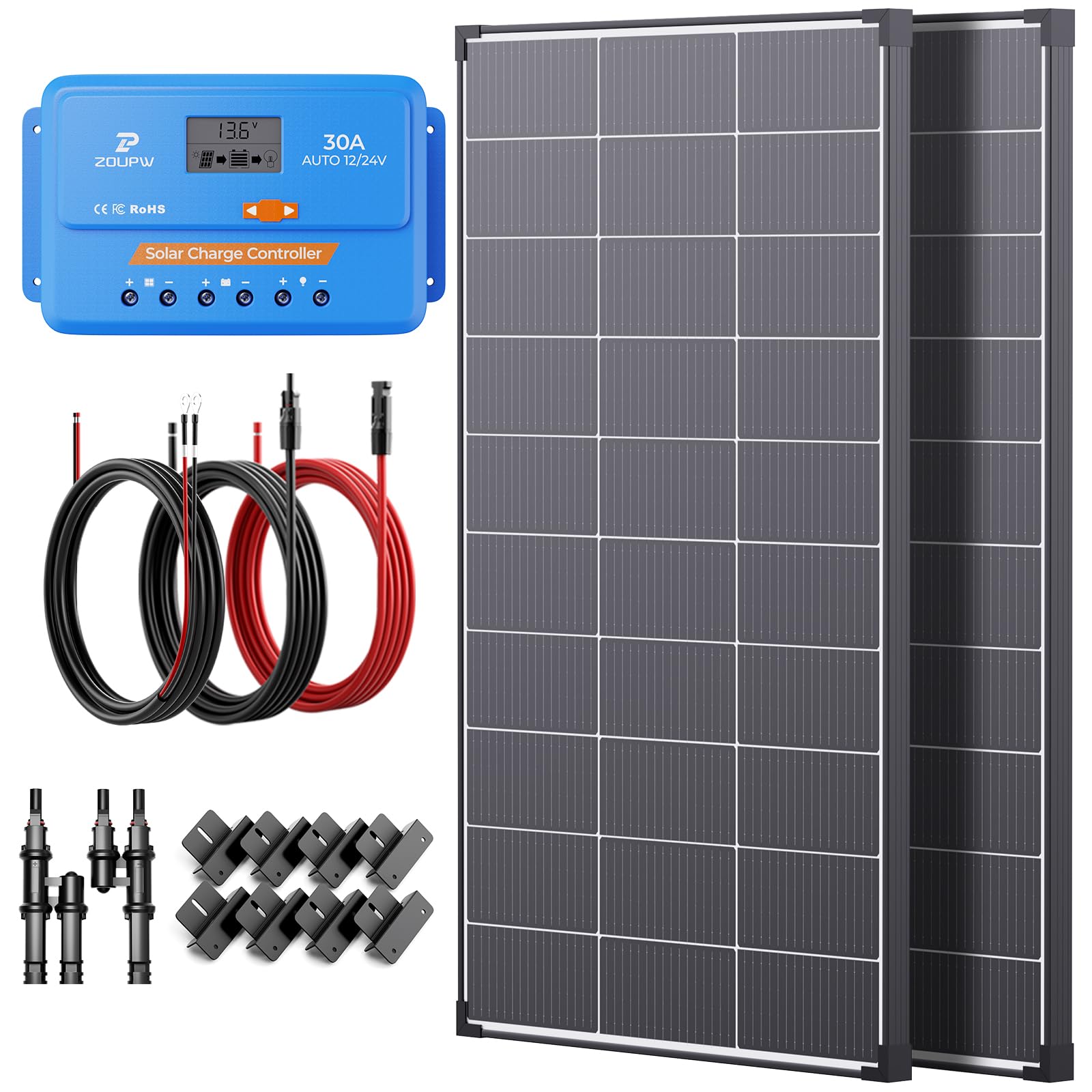 ZOUPW front packaging showing full 220W kit and quick install benefits