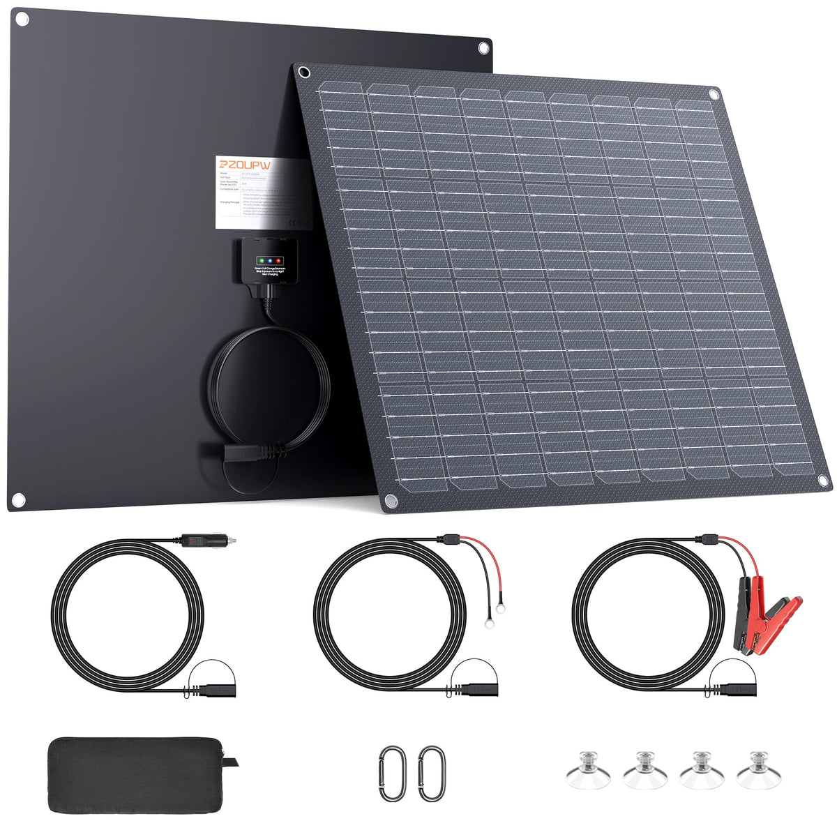 ZOUPW front panel flat view showing compact 30W design and durable finish