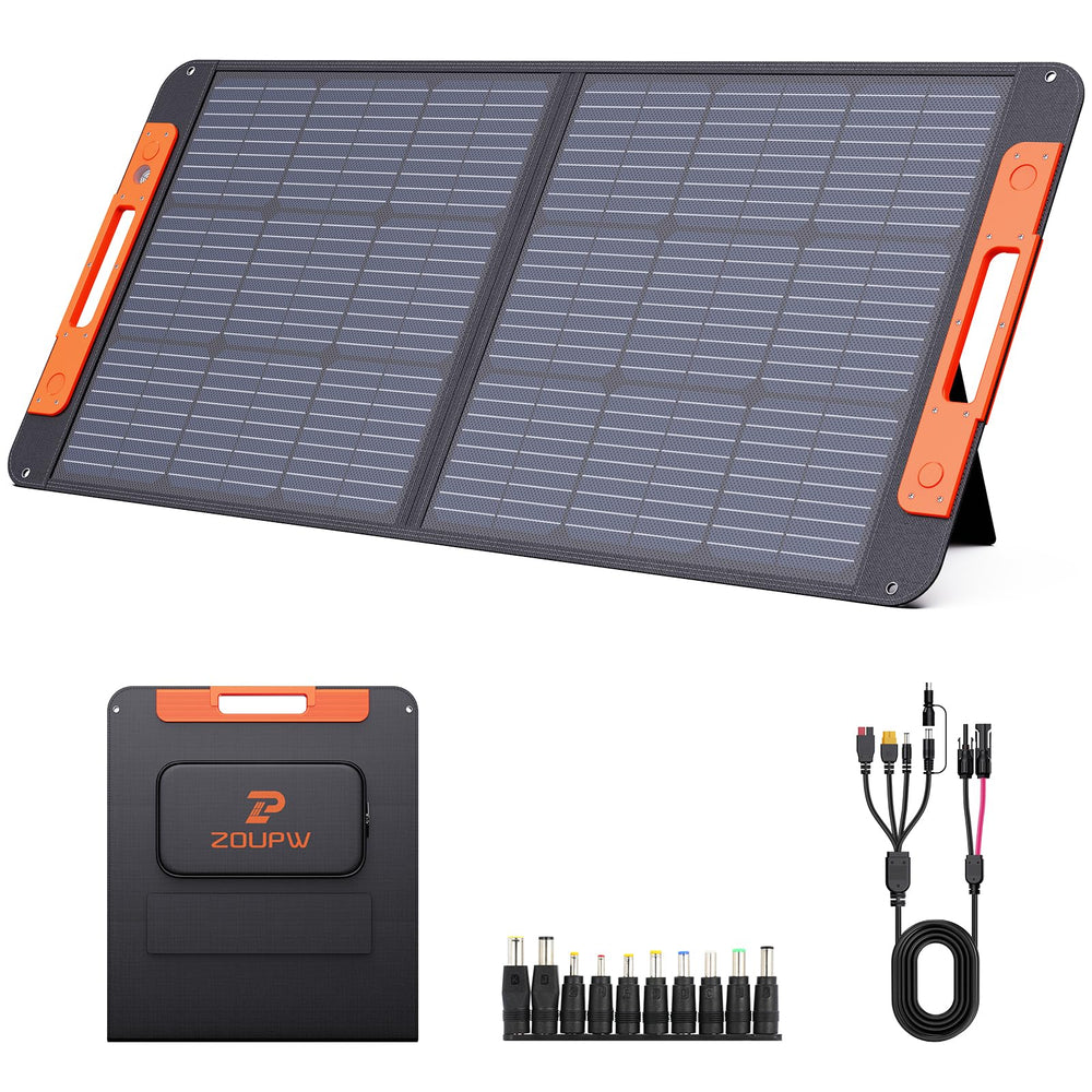 ZOUPW front panel view showing foldable layout and portability benefit