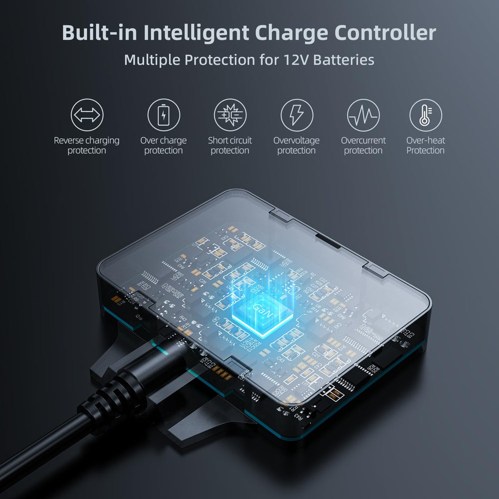 ZOUPW mounted on car hood demonstrating secure outdoors charging benefit