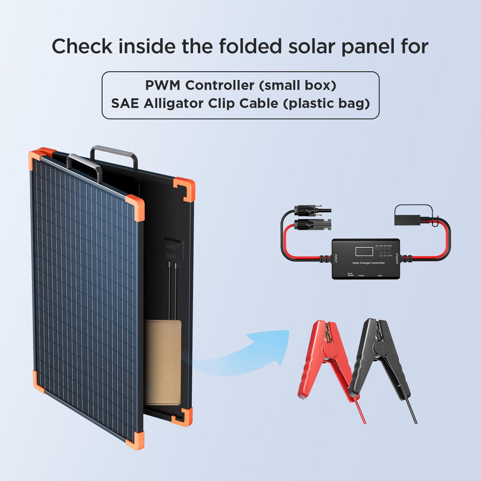 ZOUPW unfolded panel face demonstrates full sun exposure benefit