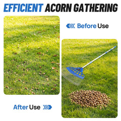 zozen flexible spring head conforming to lawn contours to pick up hidden acorns