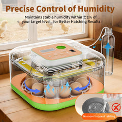 ZOZOO built-in LED candler close-up for quick embryo checks and monitoring
