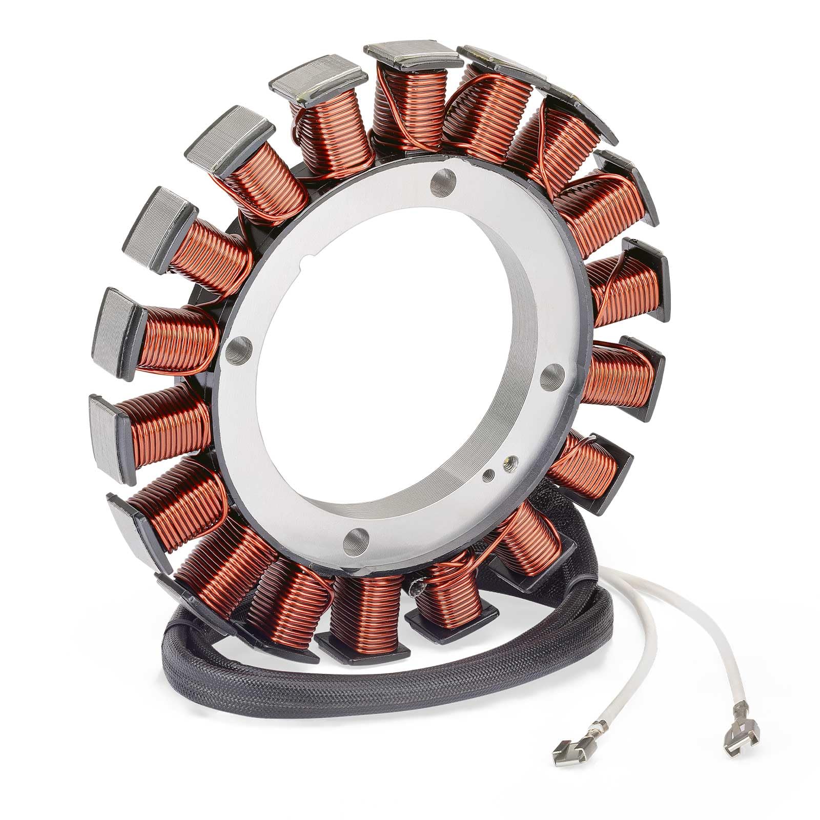 zozoye stator and rectifier beside ruler showing compact size for easy replacement