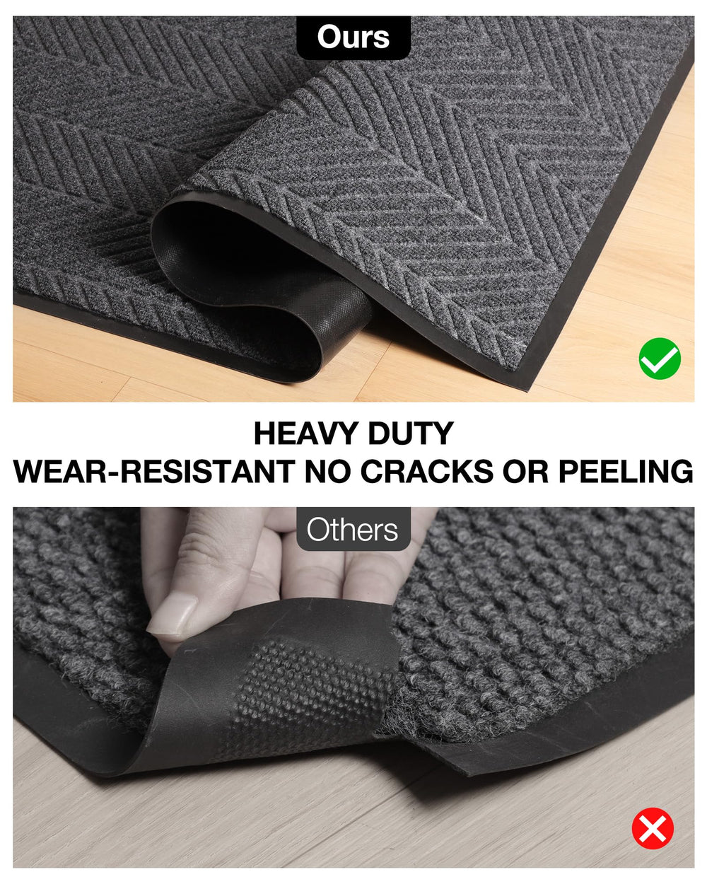 ZPAI PVC backing detail showing weighted anti-slip stability