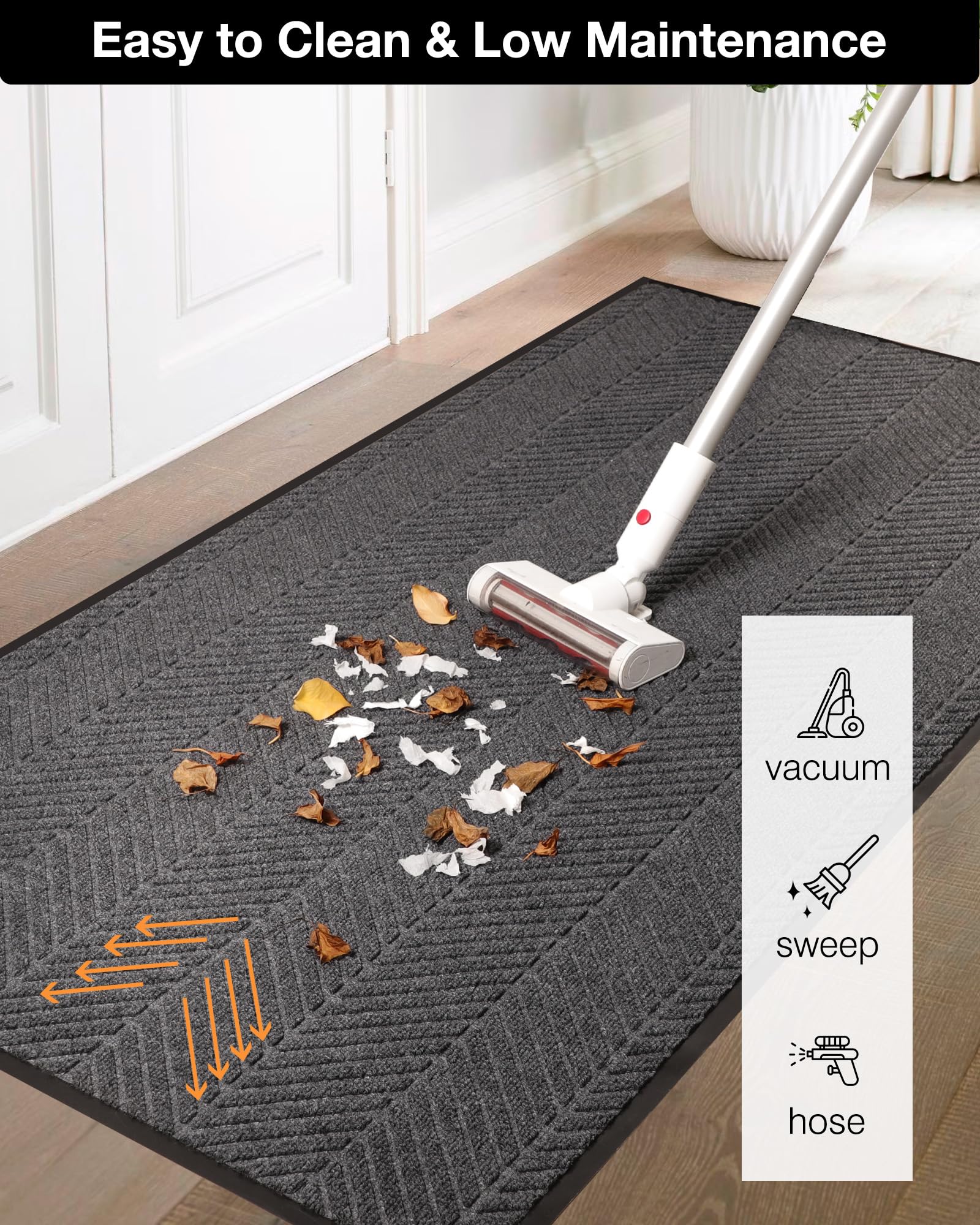 ZPAI mat in entryway used to stop mud and wetness at door