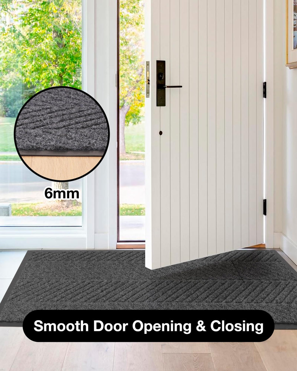ZPAI mat on covered porch protecting doorstep from rain