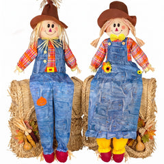 ZpigToor pair on front porch creating welcoming autumn display