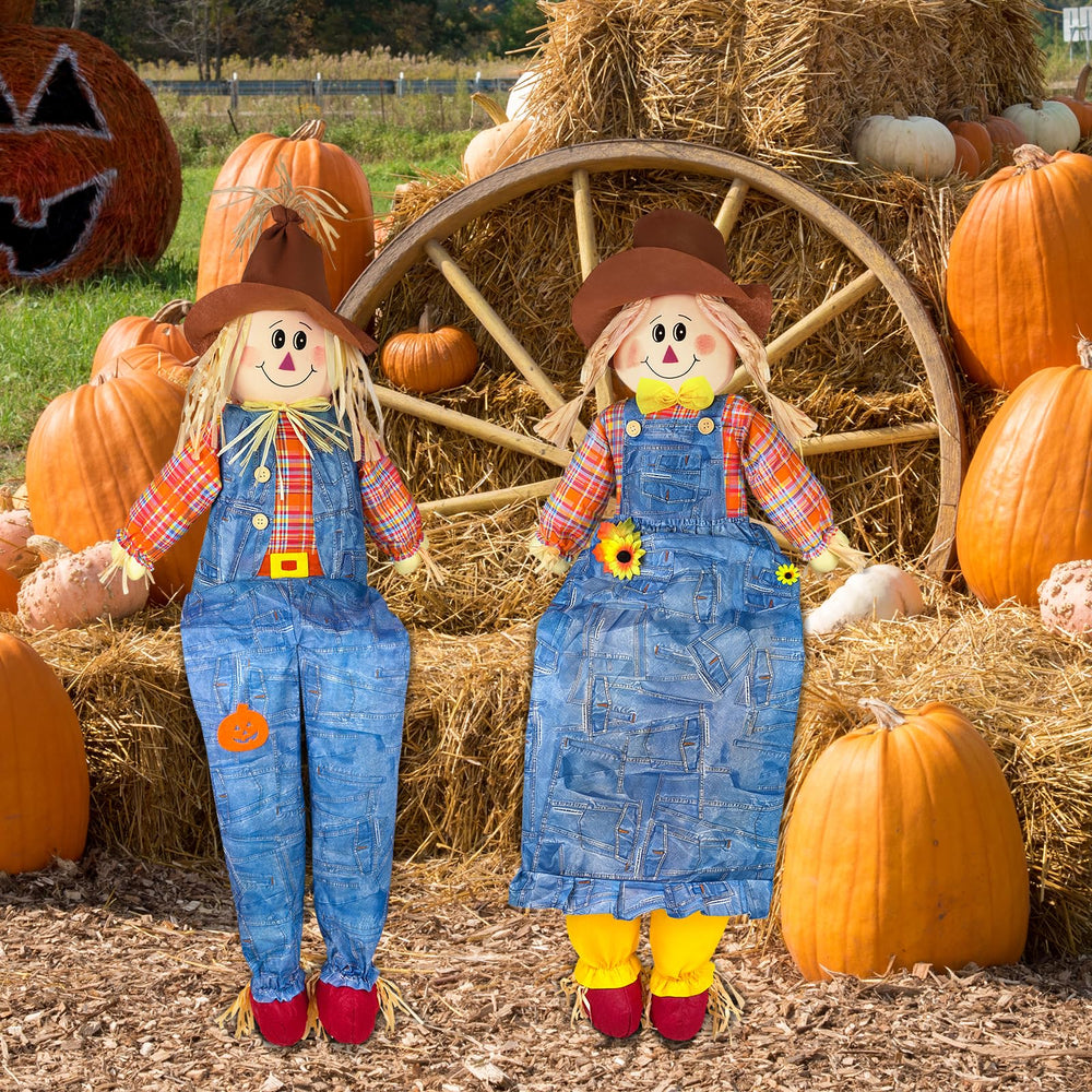 ZpigToor next to pumpkins showing 60 inch life-size scale