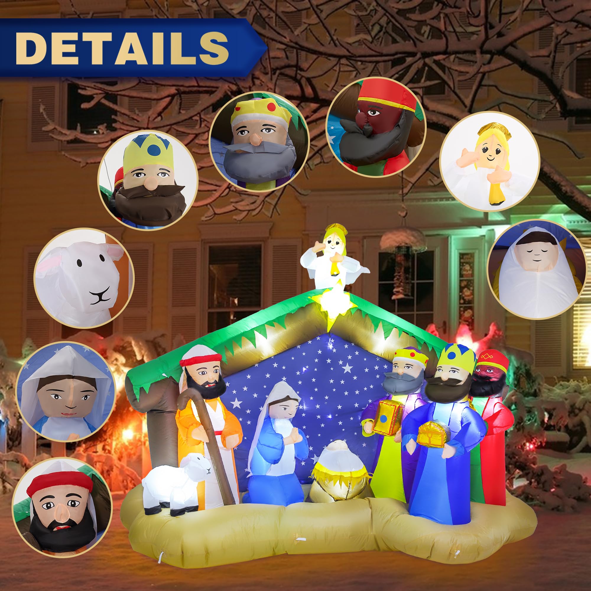 ZPISF evening yard lifestyle display exhibiting curb appeal and festive warmth