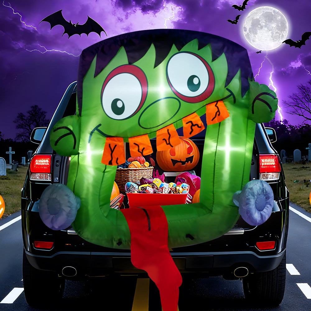 ZPISF Frankenstein front view bright LED glow for festive display