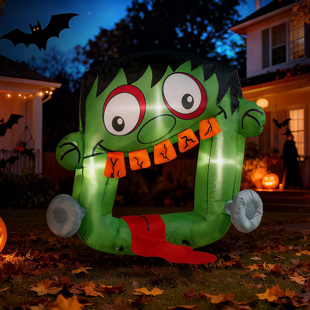 ZPISF Frankenstein lit on lawn creating welcoming evening atmosphere