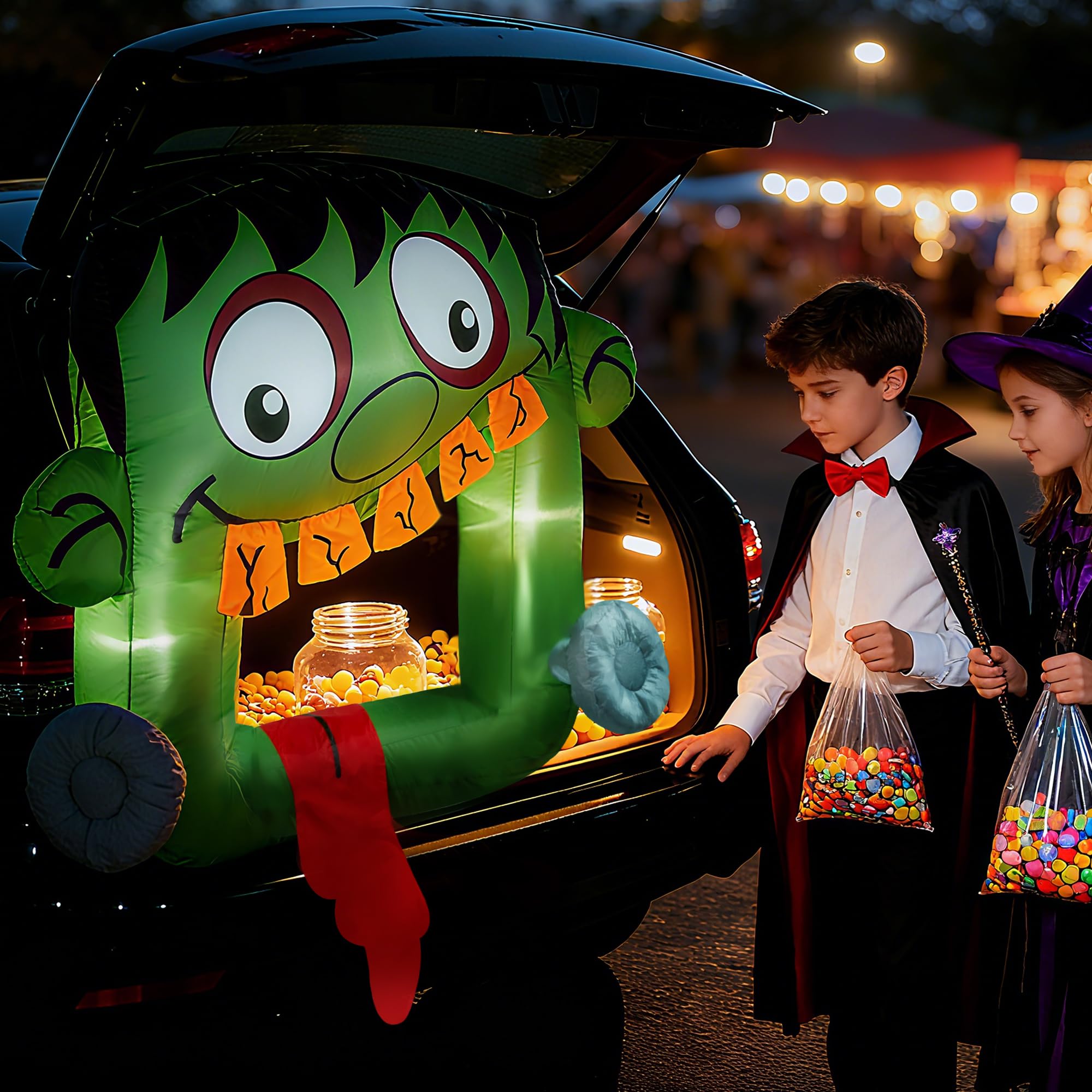 ZPISF Frankenstein internal LEDs glowing to increase nighttime visibility