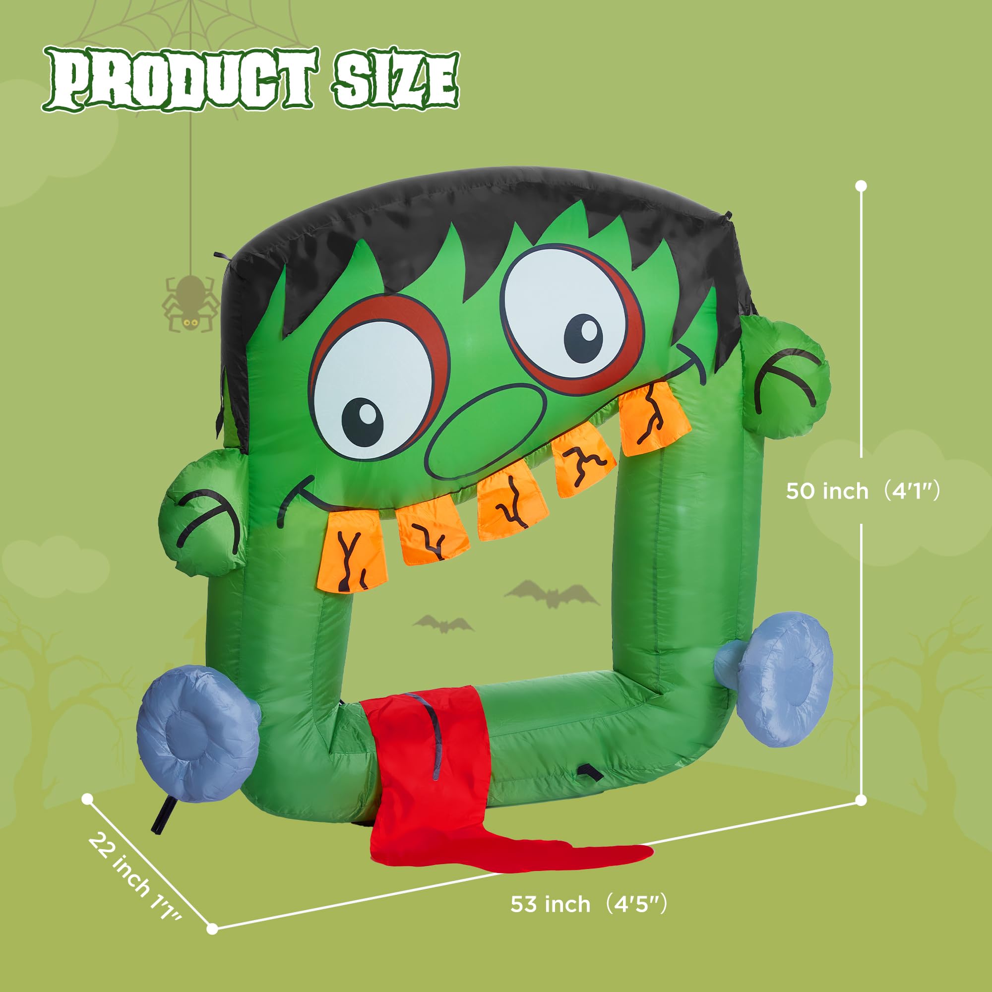 ZPISF Frankenstein next to chair to show actual 4-foot scale