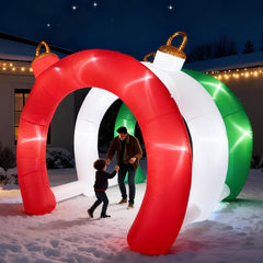 ZPISF front view of ornament arch showing festive entrance and curb appeal