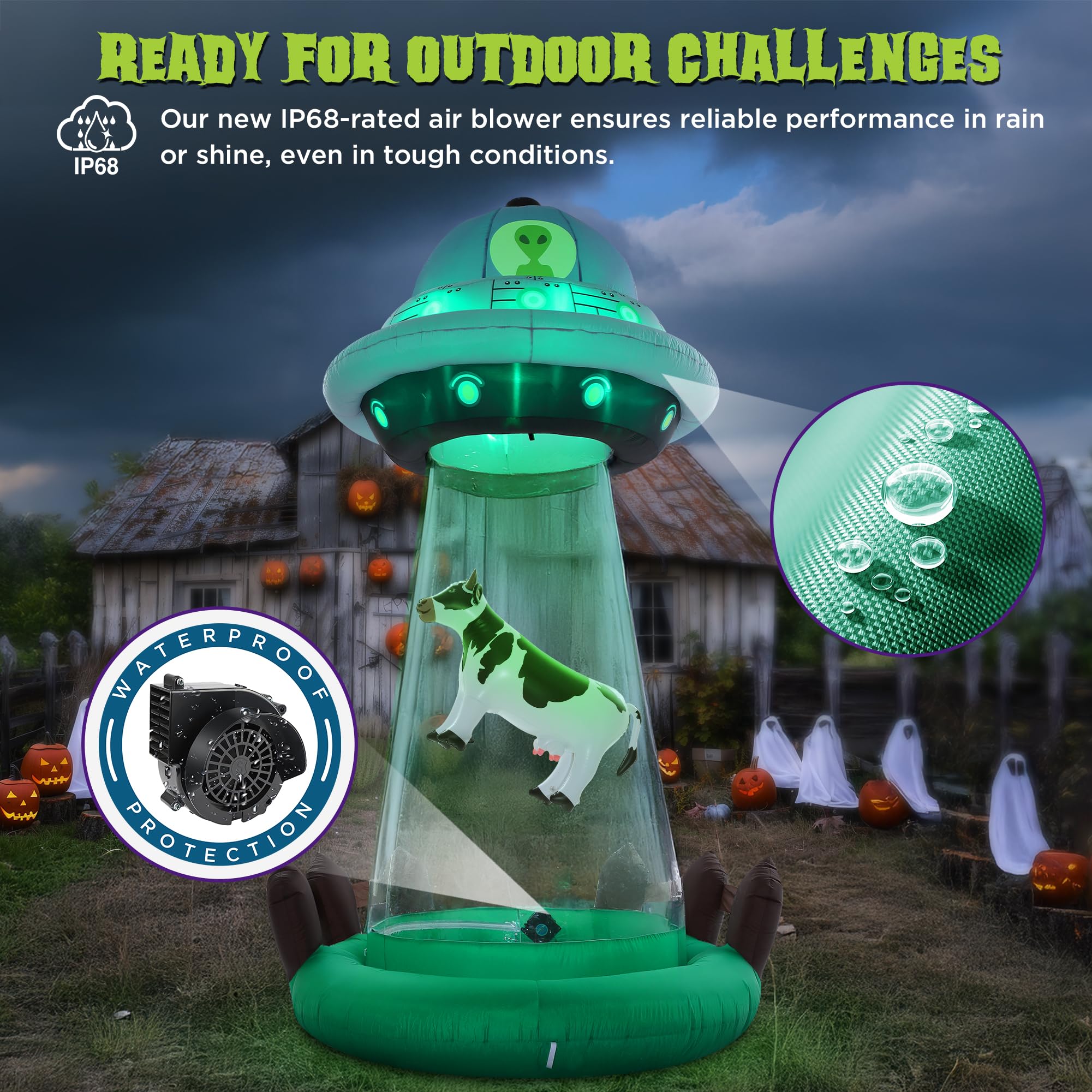 ZPISF waterproof fan and dual zipper demonstrating easy setup