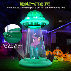 ZPISF hanging inflatable cow detail showing interactive display option