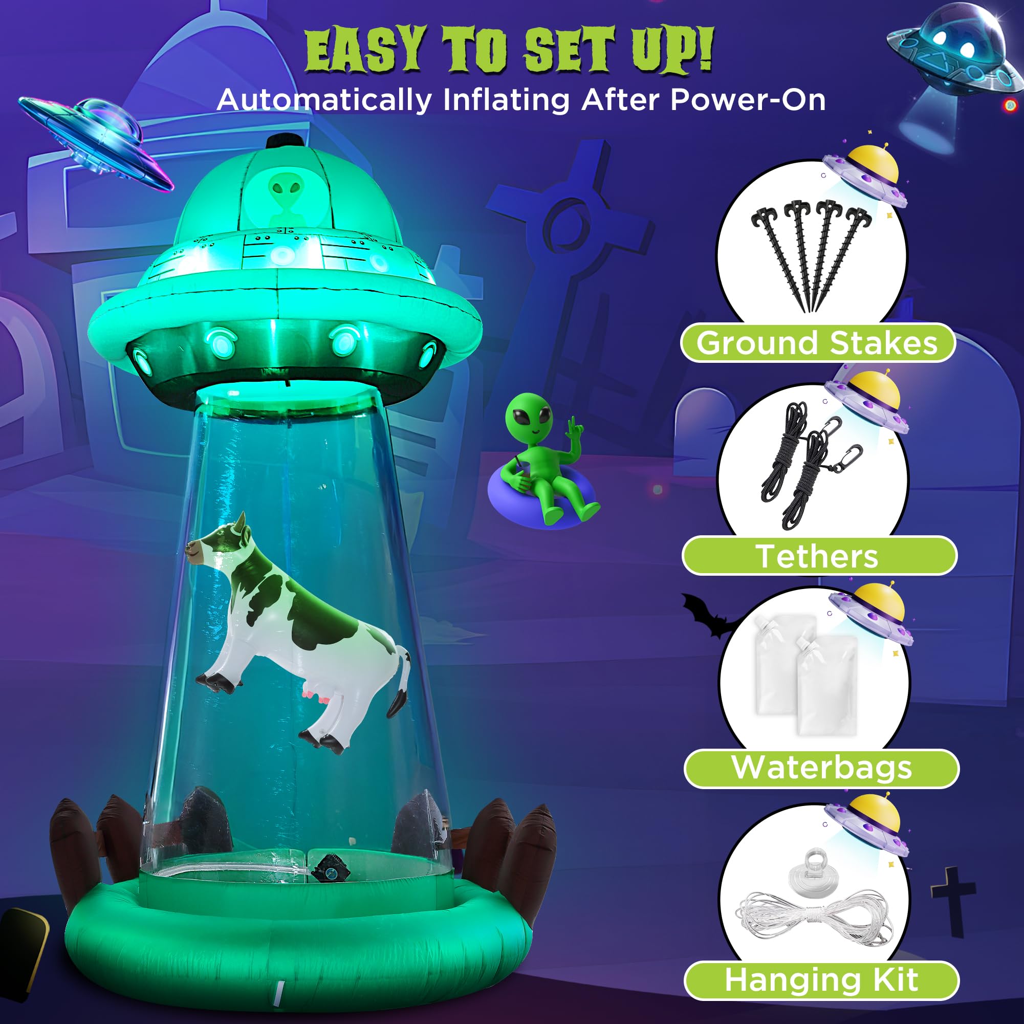 ZPISF inflatable on lawn with house for size and scale comparison