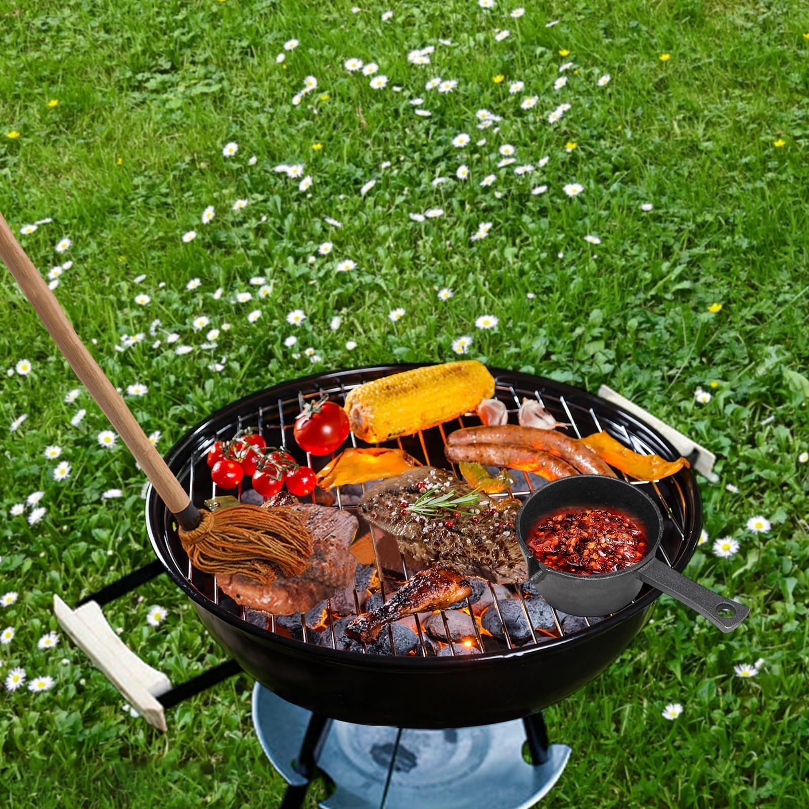 ZQDFLME kit beside grill for size comparison and convenience