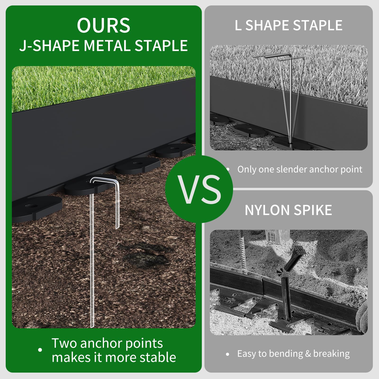 ZSLTLDU side profile of 4-inch edging showing sturdy barrier for clean separation