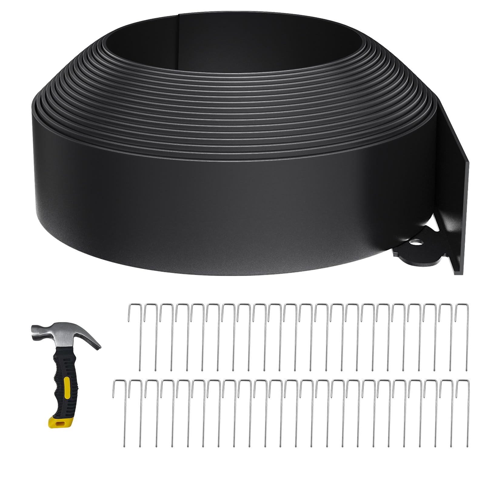 ZSLTLDU front packaging showing 33ft edging kit and included hammer benefit quick setup