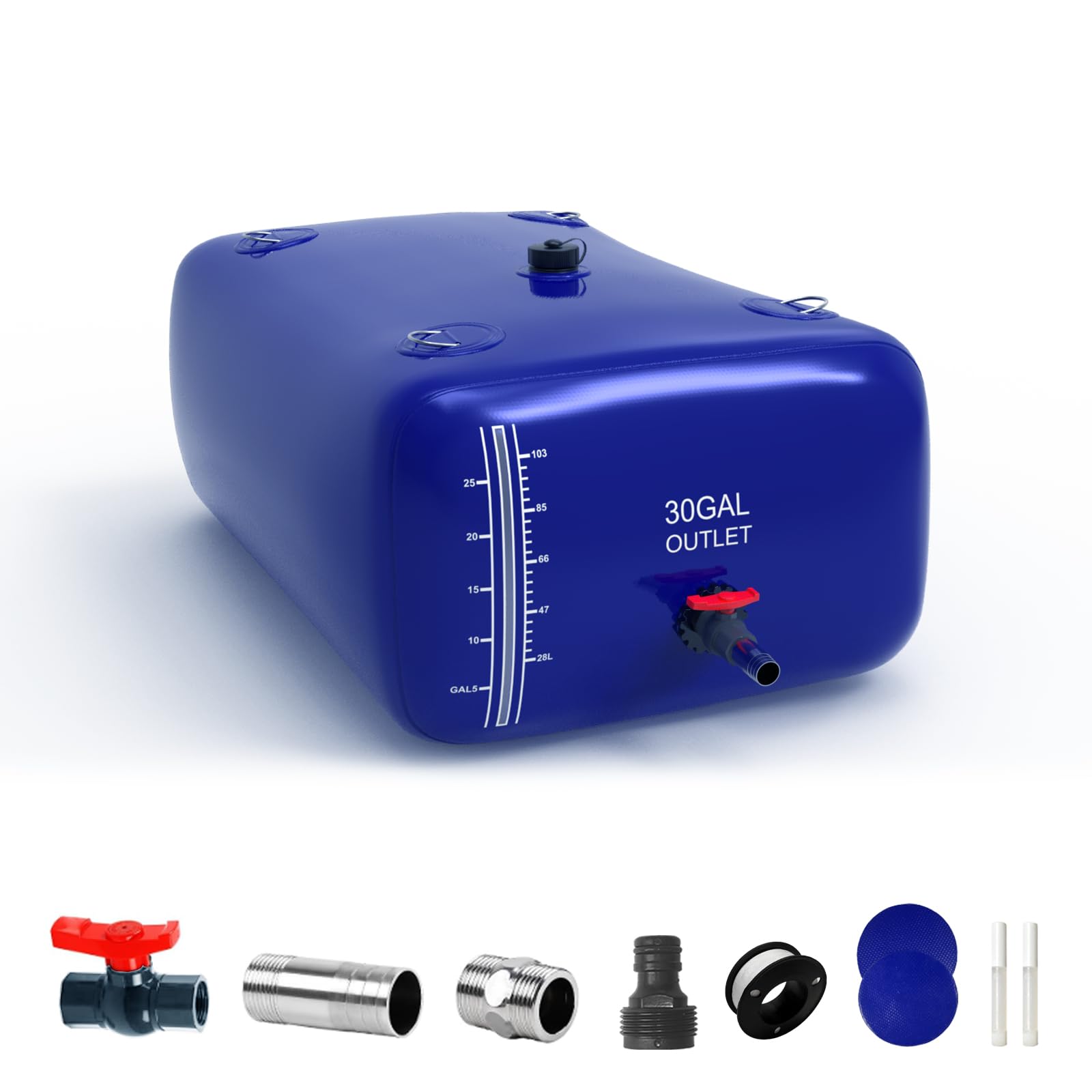 ZSLTLDU front view of 30 gallon bladder, shows robust design and capacity