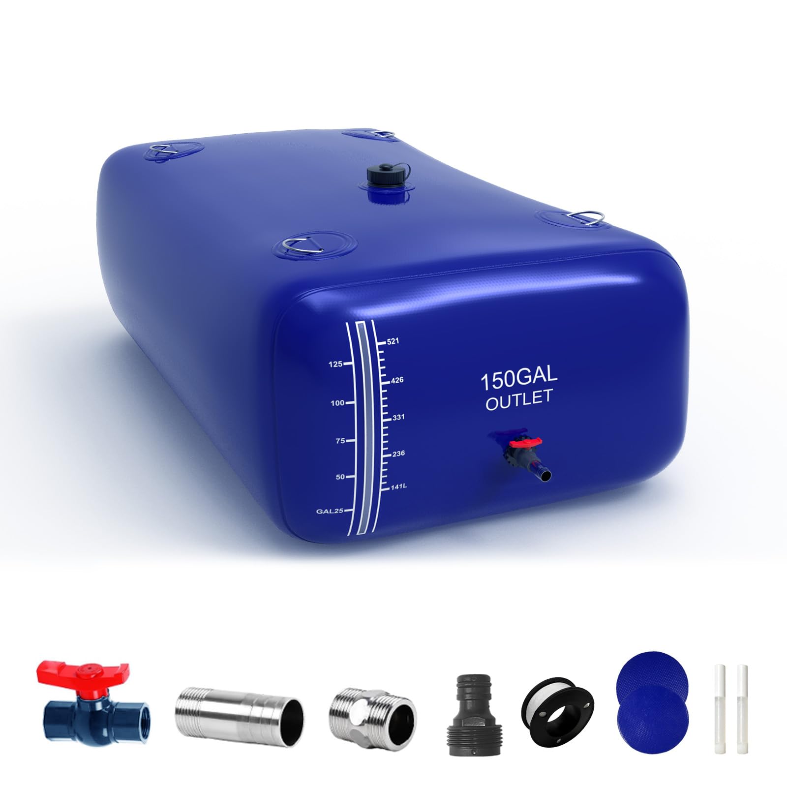 ZSLTLDU front view of 150 gallon bladder showing size and shape for reliable storage