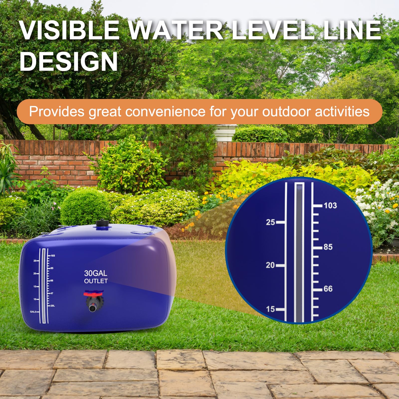 ZSLTLDU bladder in camping setup feeding water by gravity for convenience