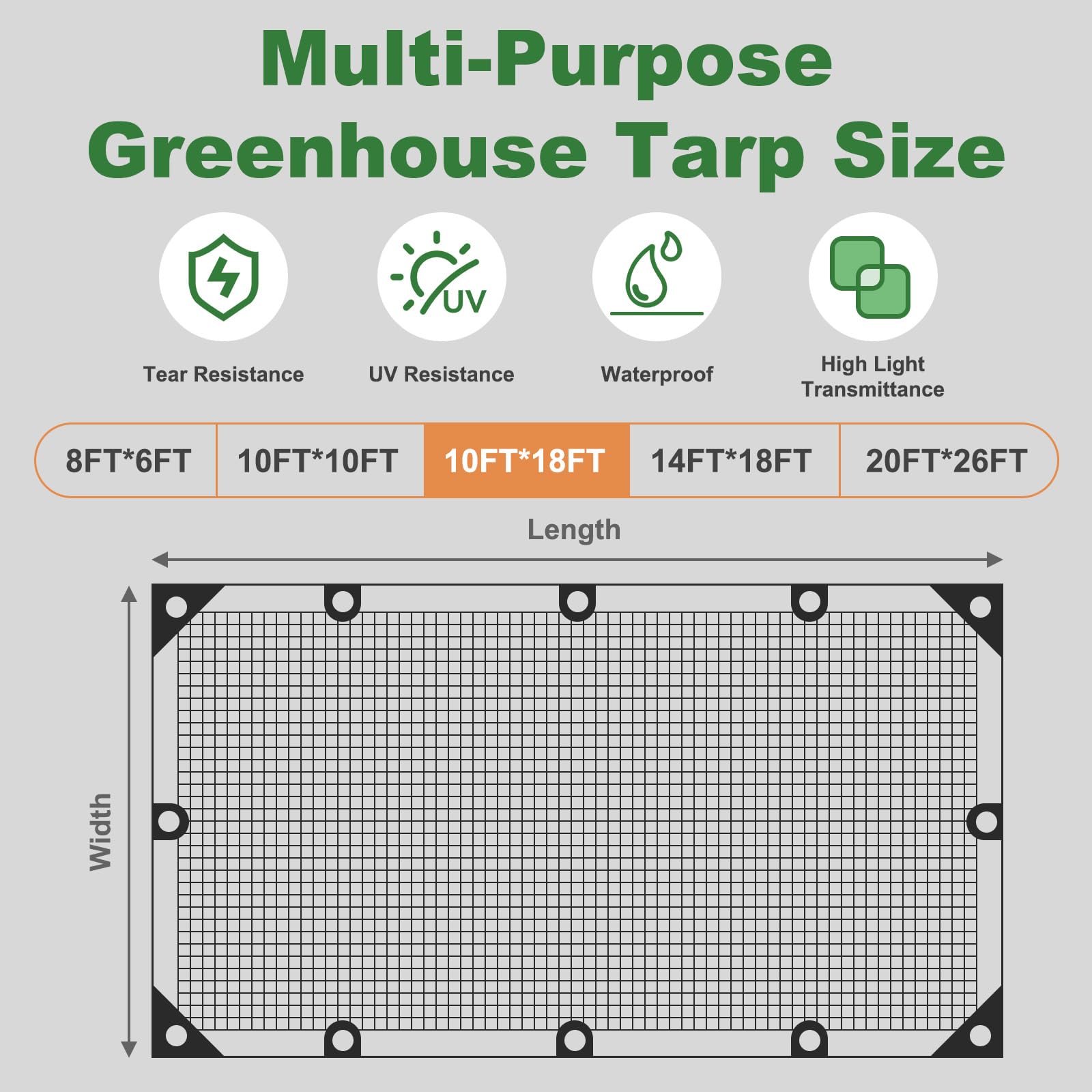 ZSLTLDU tarp shedding rainwater to keep plants and supplies dry