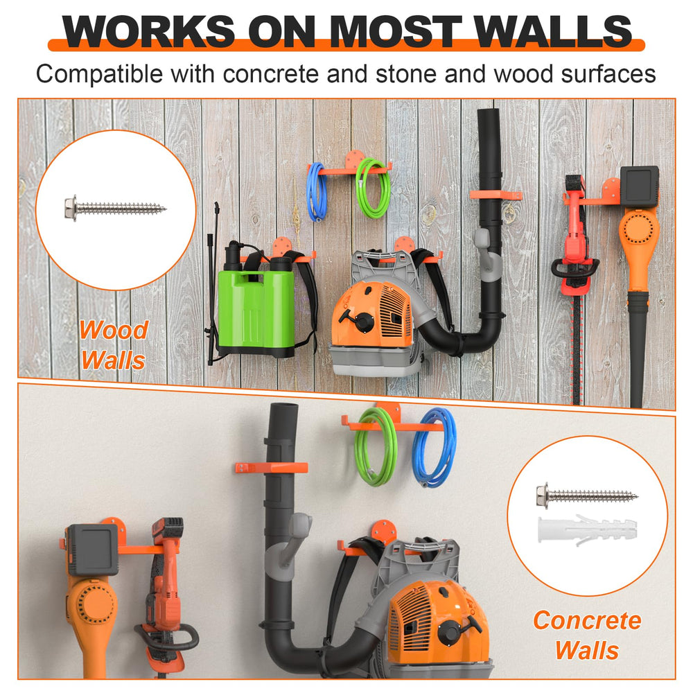 ZSLTLDU bracket next to backpack blower illustrating fit and scale