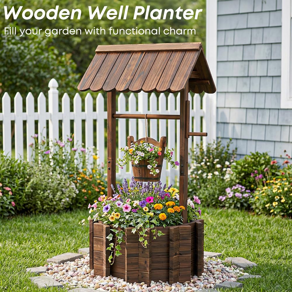 ZSYWODFO assembled on patio with plants showing immediate outdoor styling benefit