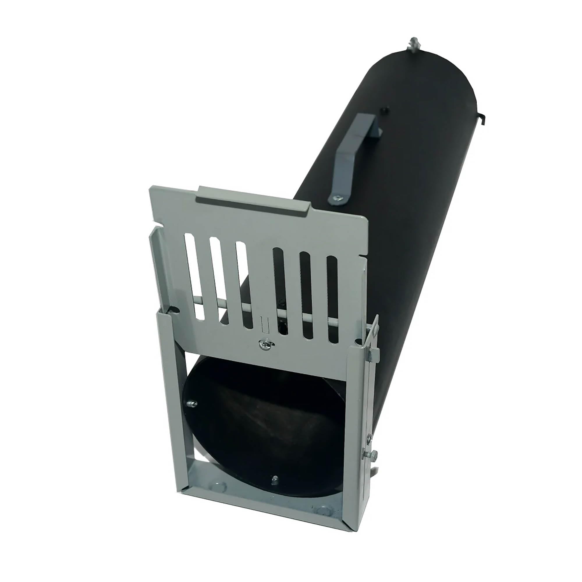 Z TRAP front view showing secure aluminum tube and locked drop door, safe capture