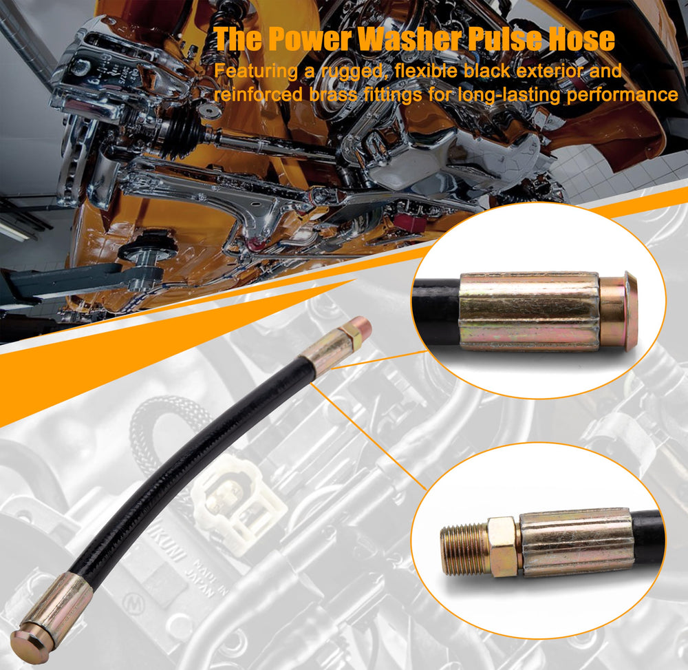 ZTTM hose next to ruler demonstrating 12-inch compact size
