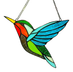 ZUAJITER hummingbird front view showing vivid colors and charming silhouette