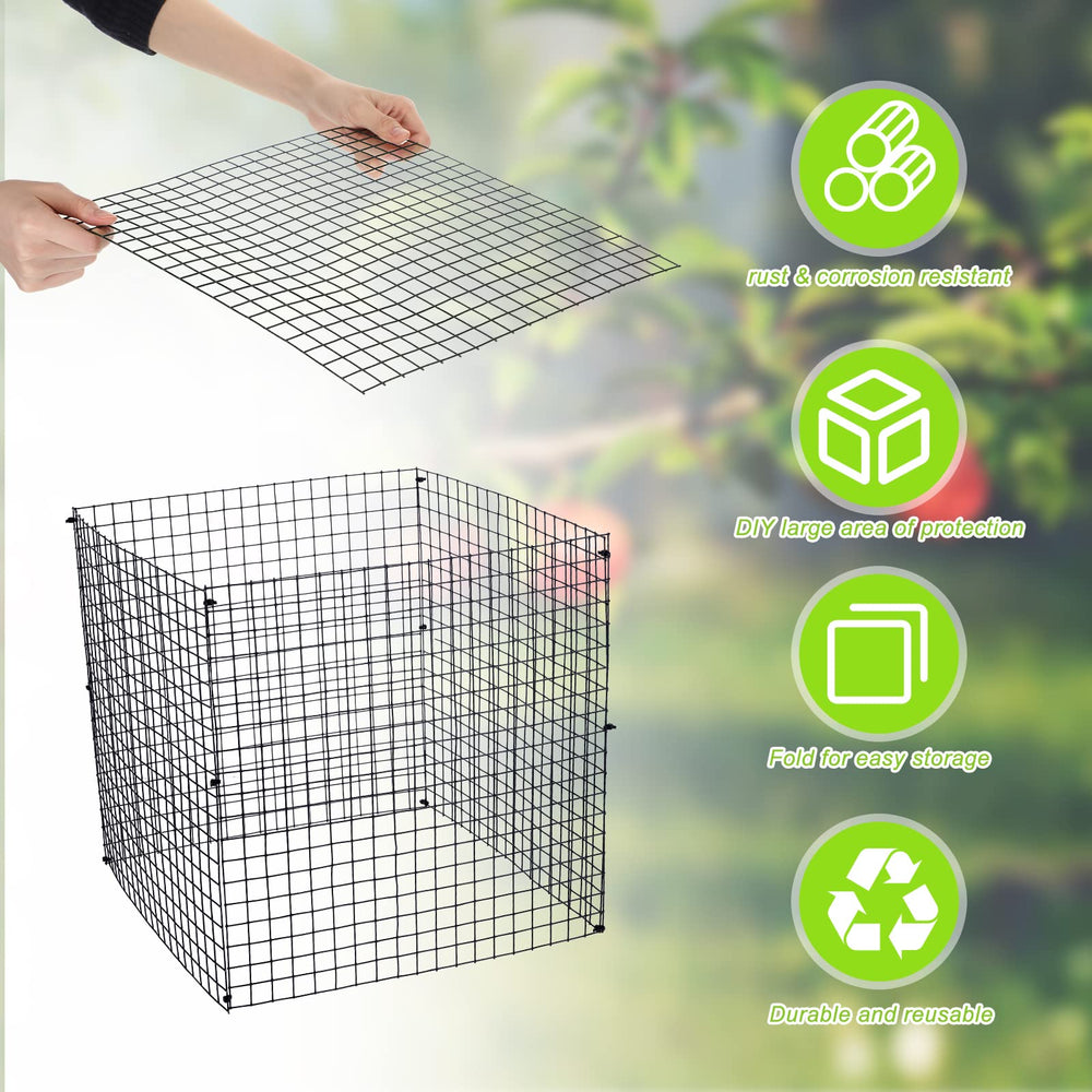 Zubebe assembled cage around vegetable seedling demonstrating pest protection benefit