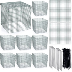 Zubebe front view of 10-pack kit showing panels stakes and ties for easy setup